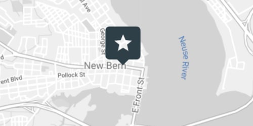 map of New Bern office location